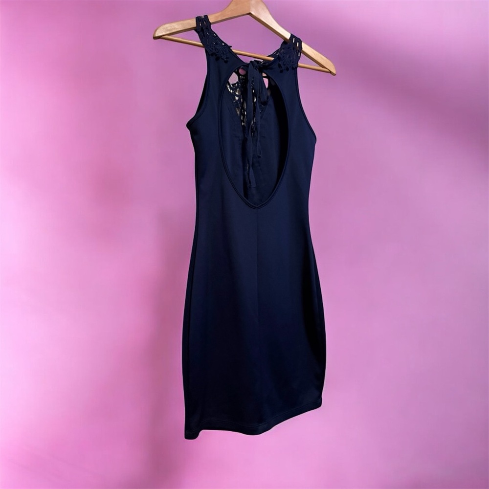 Charlotte Russe Midnight Blue Backless Dress